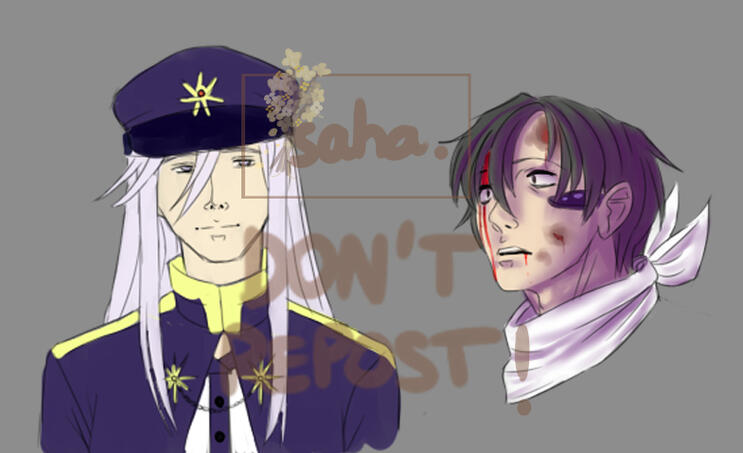 (EX) Basic coloring and shading /Bust - Vladilena and Shinei (Eighty-six)