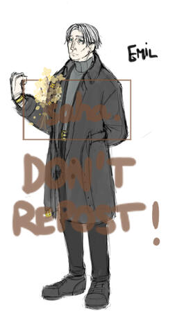 (EX) Sketch/Full-body - Emil (OC of mine)