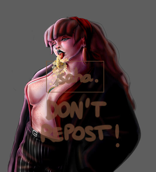 (EX) Complex shading / half-body - Foxy (OC's @JustMORI2 on Twitter)